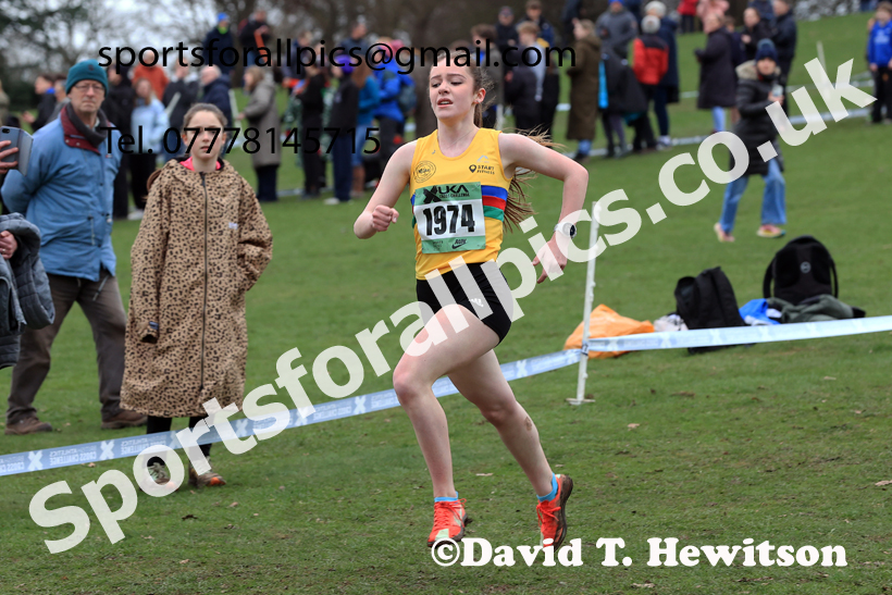 Girls Under-15s 2026 UK CAU Inter Counties Cross Country, Wollaton Park, Nottingham. Photo: David T. Hewitson/Sports for All Pics